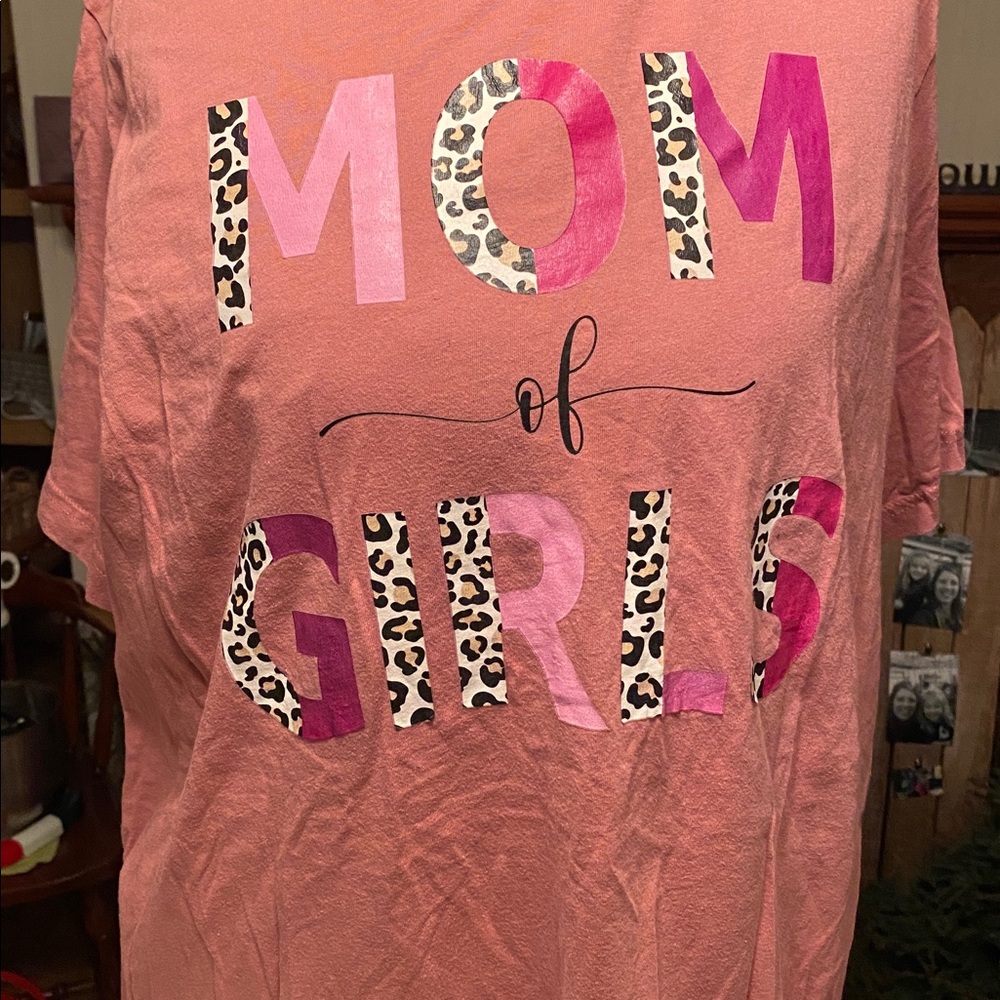 Bella Canvas Pink 'Mom of Girls' Tee - Picture 3 of 3